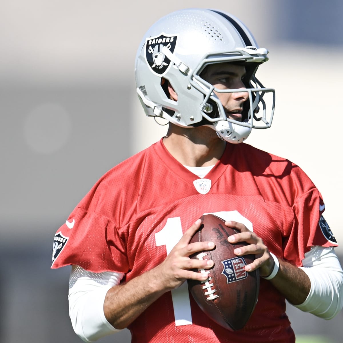 Quarterback Jimmy Garoppolo talks his first game as a Raider, the offensive  line, rookie tight end Michael Mayer, Press Conference