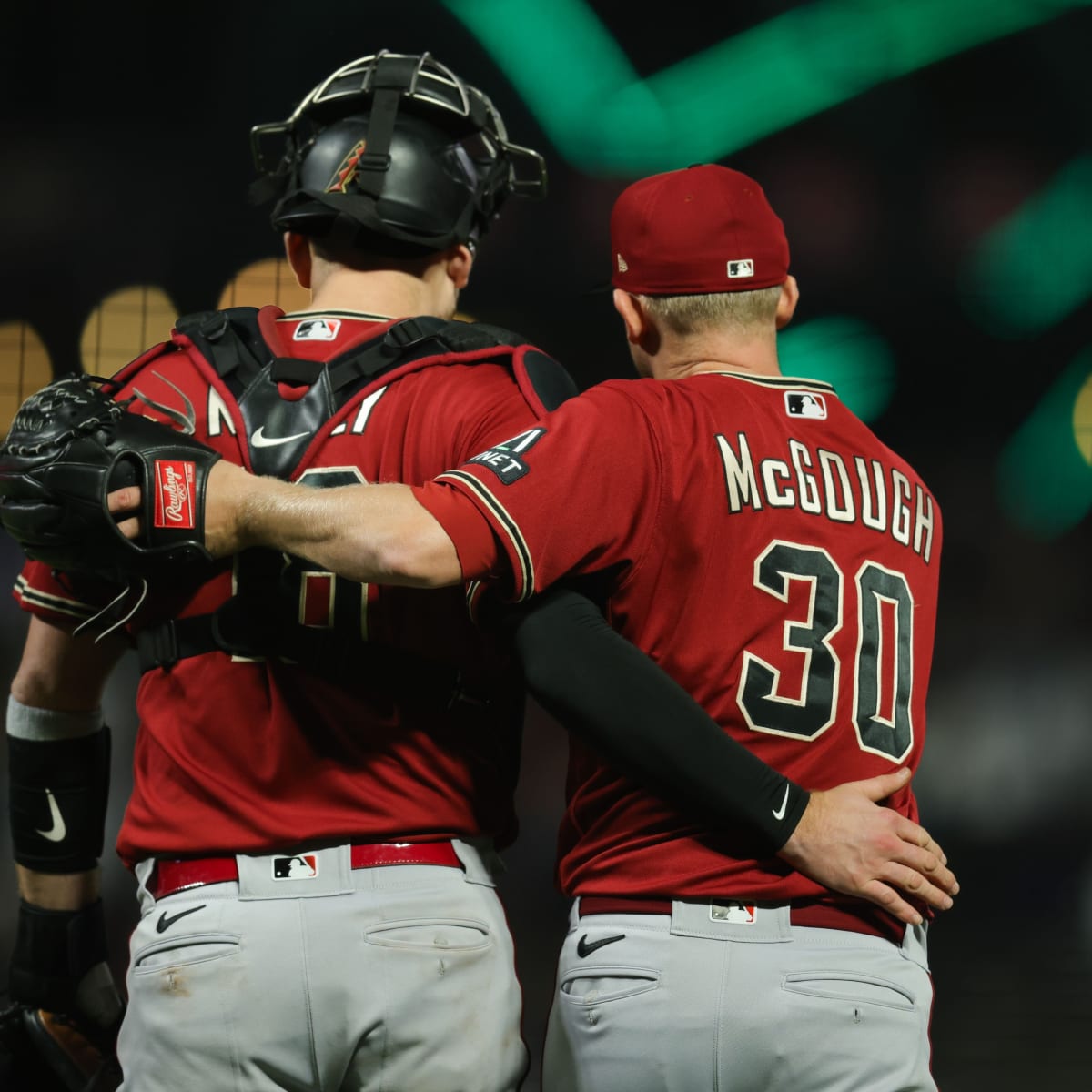 Yermin Mercedes (6) slides in for a double in the second inning as the San  Francisco Giants played the Arizona Diamondbacks at Oracle Park in San  Francisco on Tuesday, July 12, 2022. (