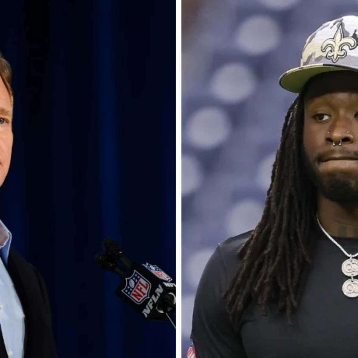 Saints running back Alvin Kamara meets with NFL Commissioner Roger Goodell,  team will let process play out