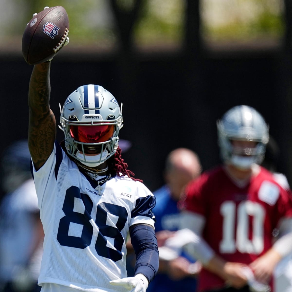 Have you seen the strange helmets Cowboys players are wearing in camp?  Here's the story