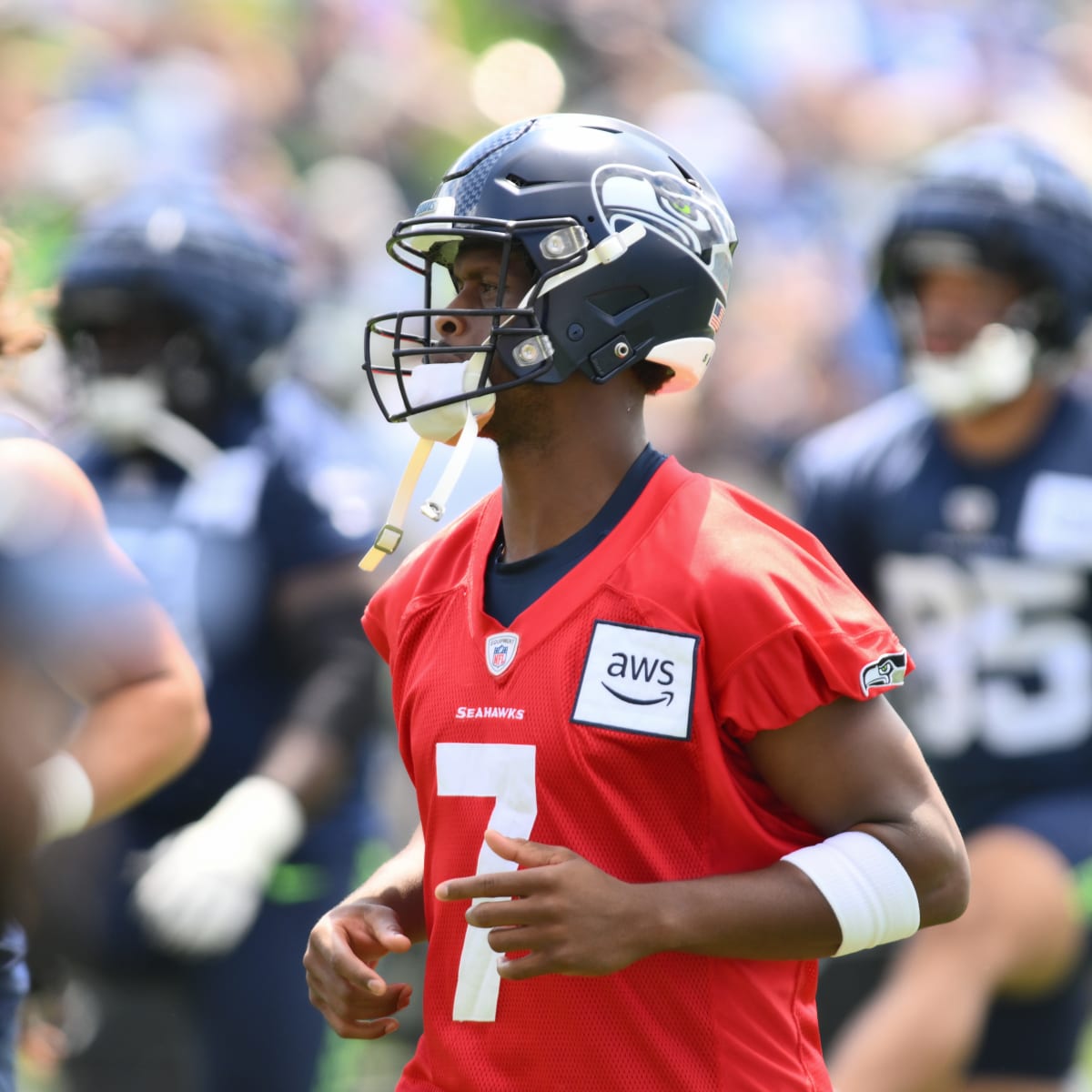 Seattle Seahawks cornerback Coby Bryant (8) defends down the field during  the second half of an