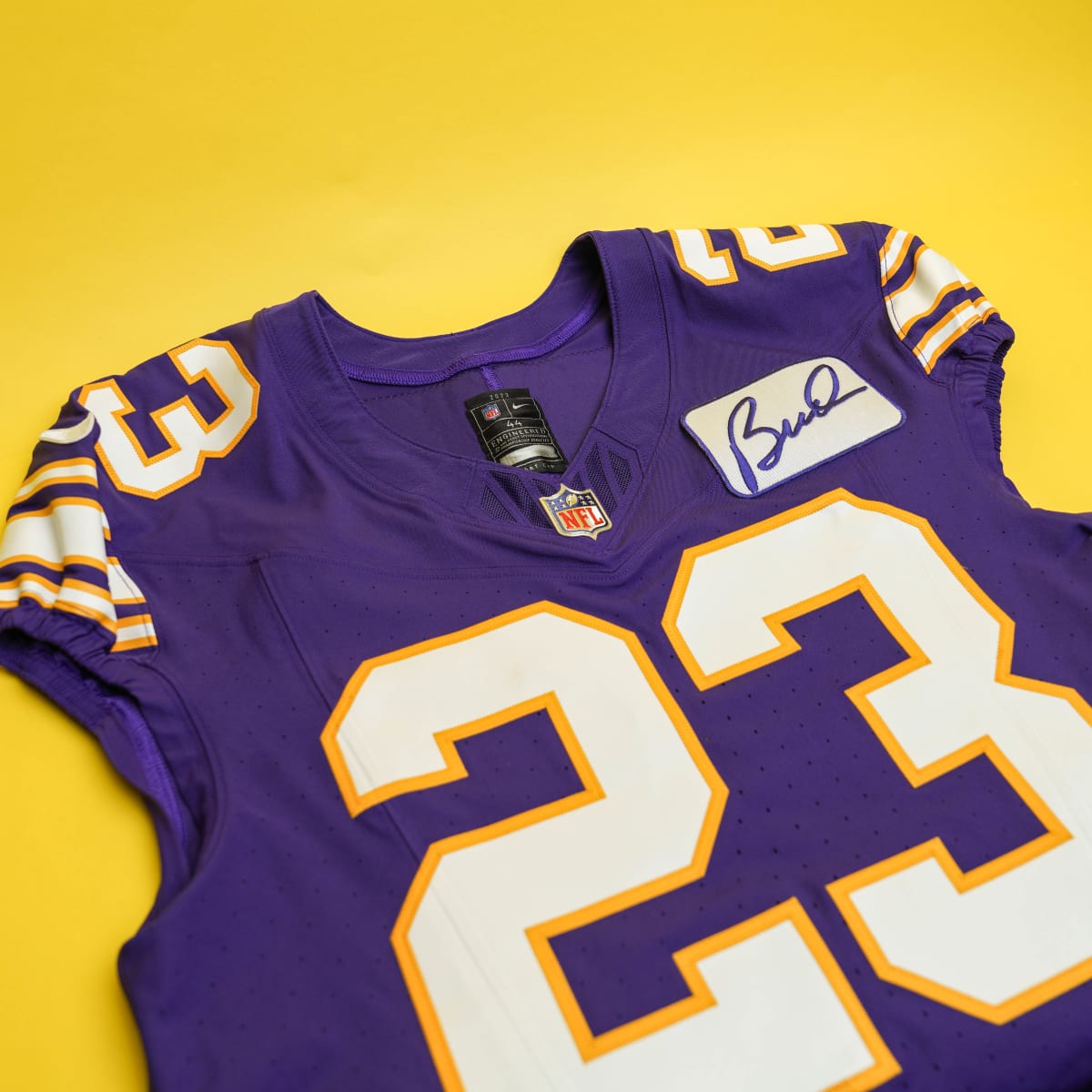 Men's Vikings Bud Grant Patch Classic Baseball Jersey - All Stitched - Vgear