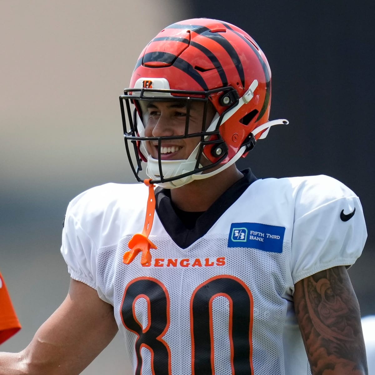 Bengals break out 'White Bengal' helmet during Friday's practice