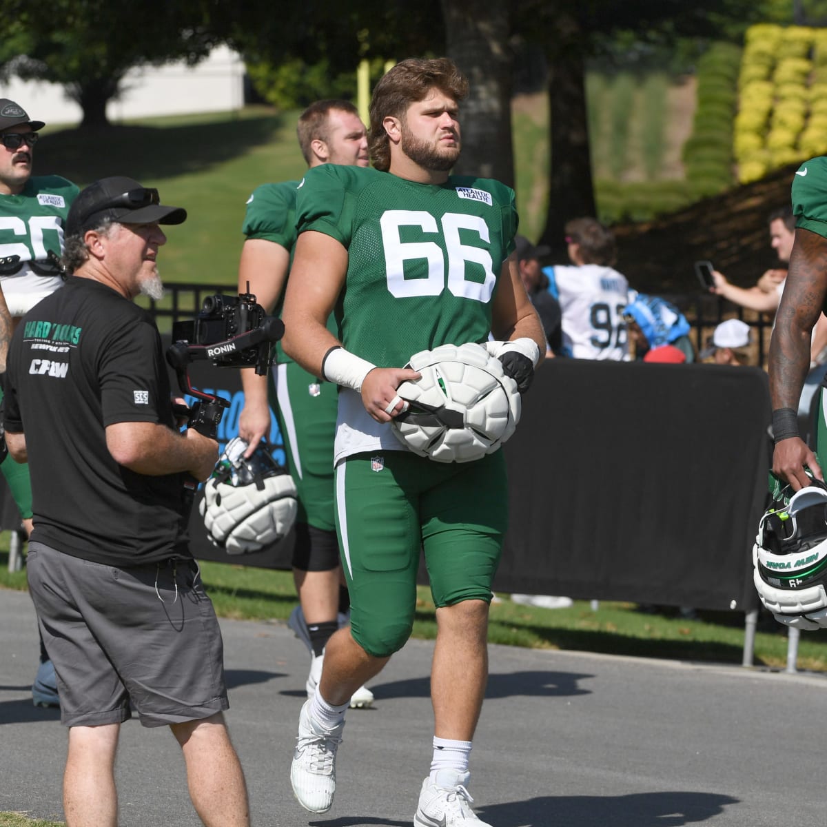 New York Jets wide receiver T.J. Luther (85) runs a route during an NFL  preseason football game against the Carolina Panthers, Saturday, Aug. 12,  2023, in Charlotte, N.C. (AP Photo/Brian Westerholt Stock