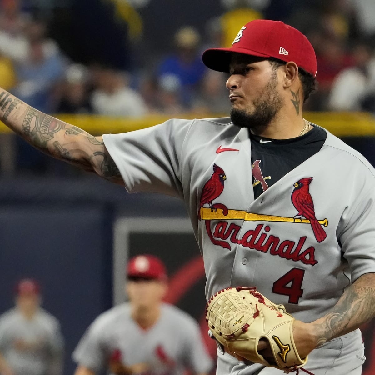 Dream Matchup: Occasional Pitchers Yadier Molina of the St. Louis Cardinals  and Brett Phillips of the Tampa Bay Rays Square Off in Magical Moment -  Sports Illustrated Tampa Bay Rays Scoop News