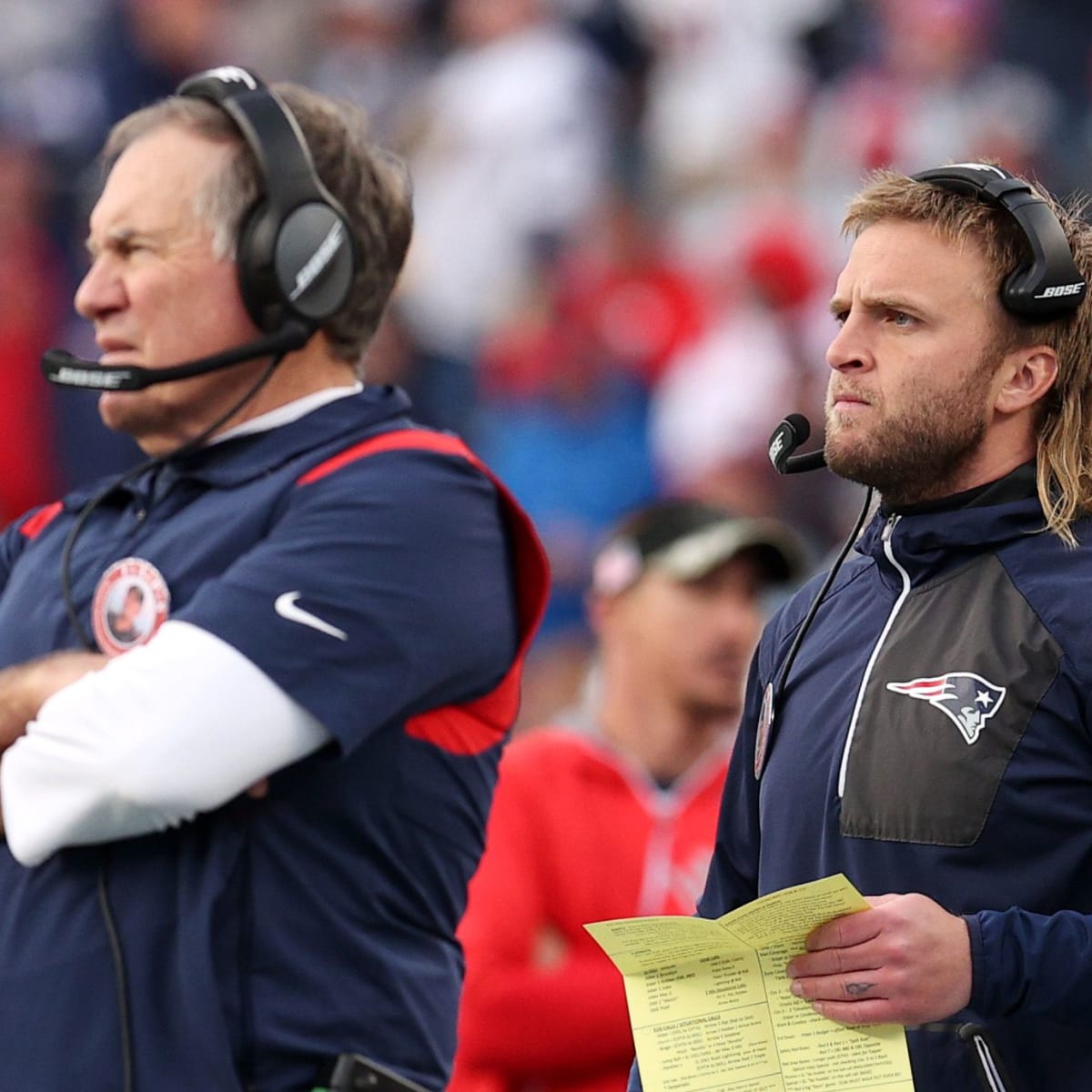 What was going on with Steve Belichick's tongue last night?