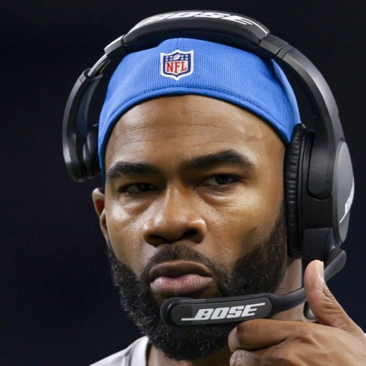 Detroit Lions wide receiver coach Antwaan Randle El talks to his team  during an NFL football practice, Wednesday, Aug. 2, 2023, in Allen Park,  Mich. (AP Photo/Carlos Osorio Stock Photo - Alamy