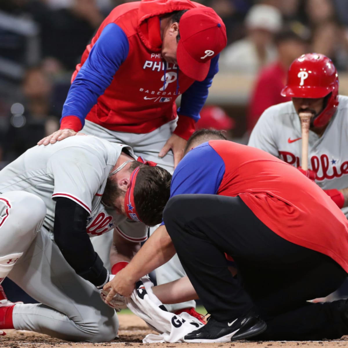 Bryce Harper Fakes Getting Hit by Foul Ball, Nationals Hit Grand Slam Vs.  Padres