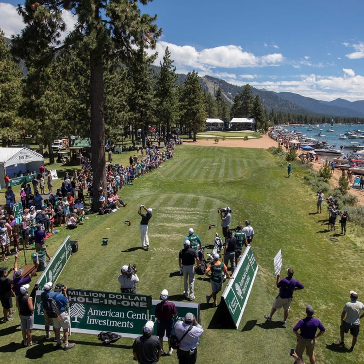 Andrew Whitworth teeing it up in American Century Championship