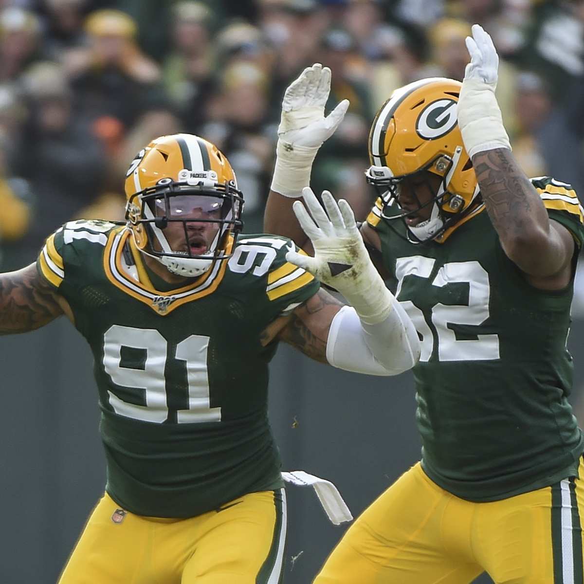 Green Bay Packers linebacker Chauncey Rivers (47) in action during