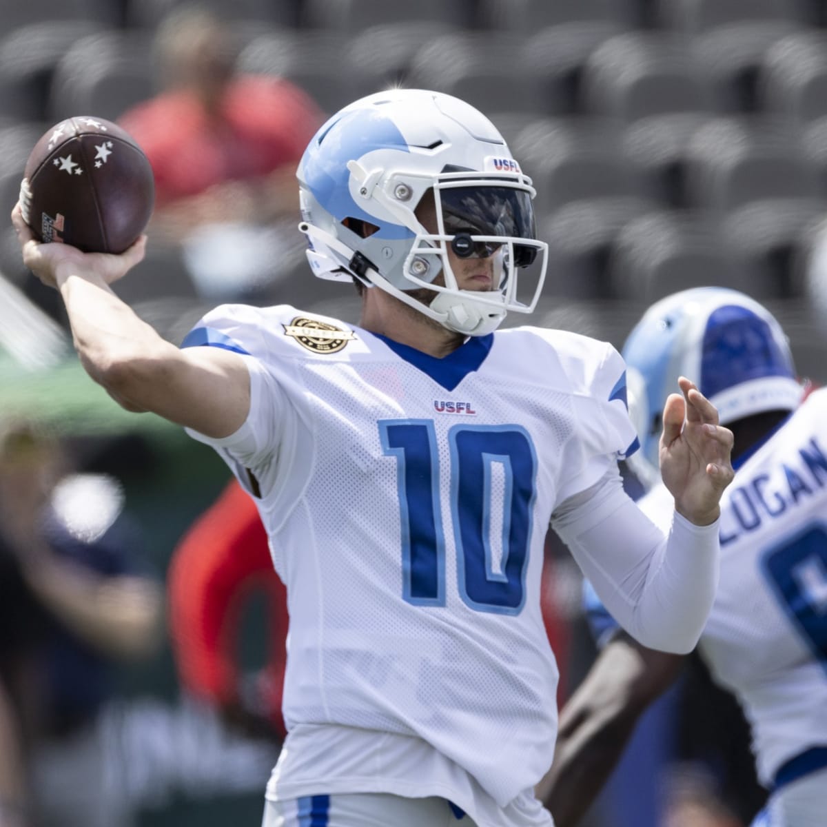 Kyle Sloter of the Jacksonville Jaguars throws a pass during