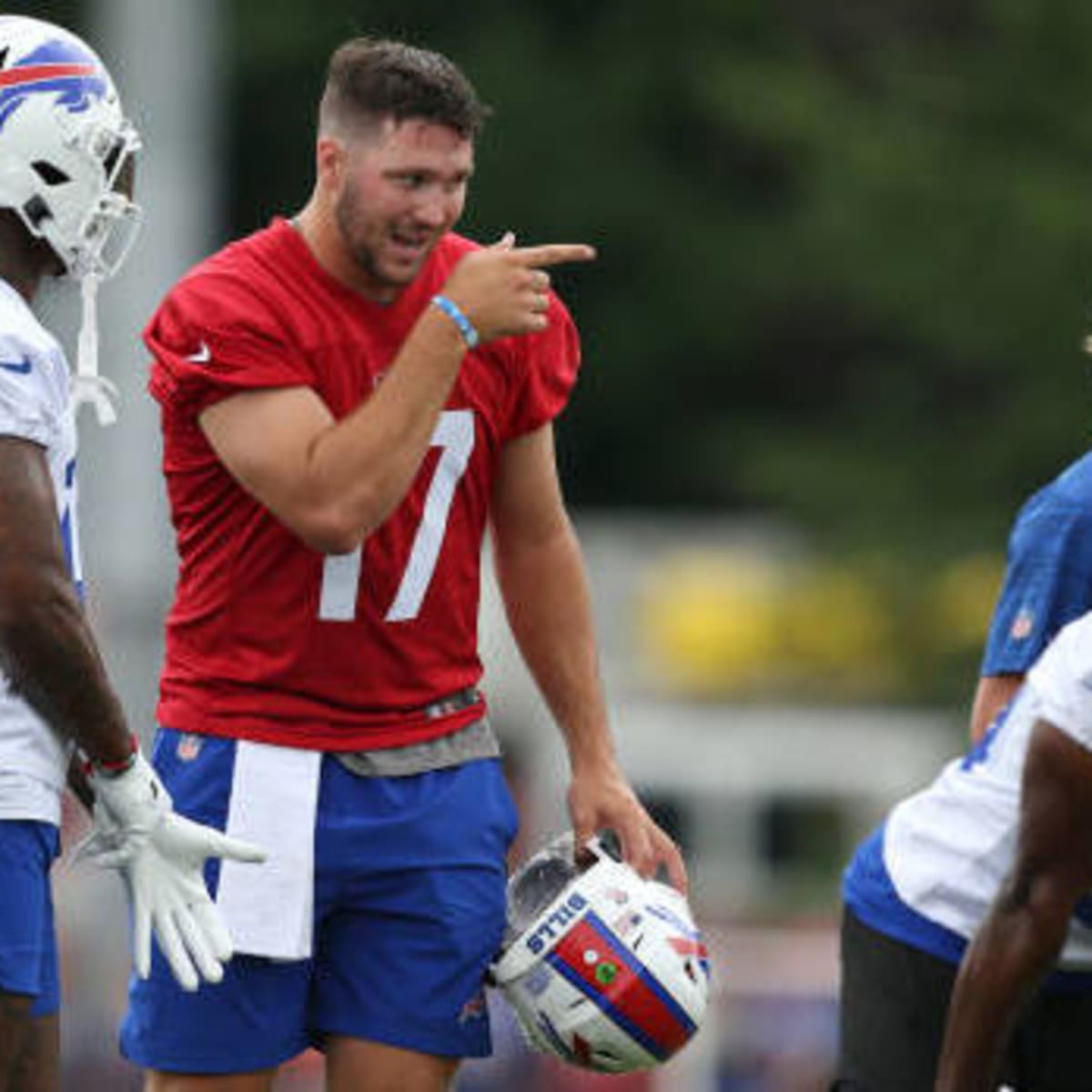 BillsCamp Day 3 Notes: •Helmets and shorts, no pads. •Von Miller working  off to side at Bills camp. •Josh Allen and Stefon Diggs A+…