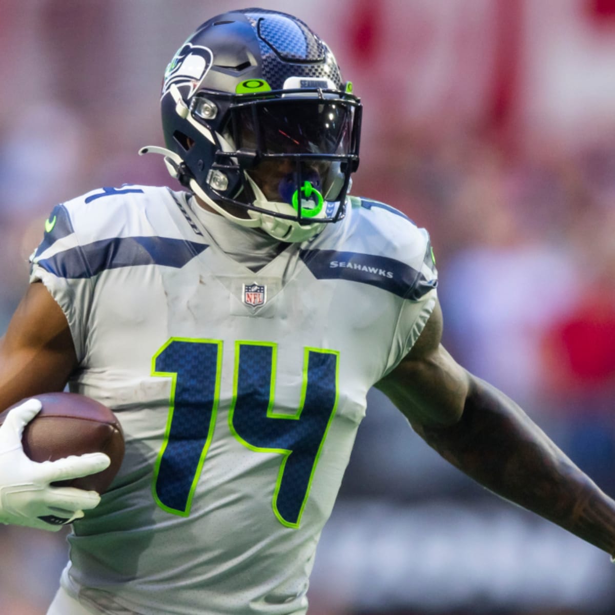 Seattle Seahawks wide receiver D.K. Metcalf plays during an NFL wild-card  playoff football game against the Philadelphia Eagles, Sunday, Jan. 5,  2020, in Philadelphia. (AP Photo/Matt Rourke Stock Photo - Alamy