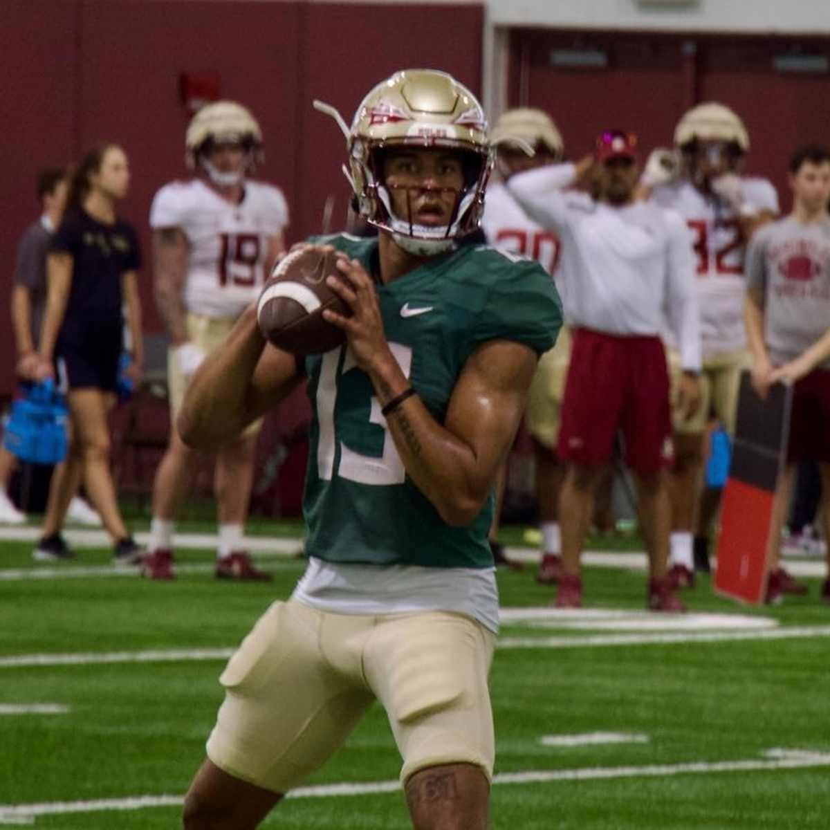 FSU Football Fall Camp Observations: Jordan Travis-Johnny Wilson Connection  Highlights Wednesday - Sports Illustrated Florida State Seminoles News,  Analysis and More