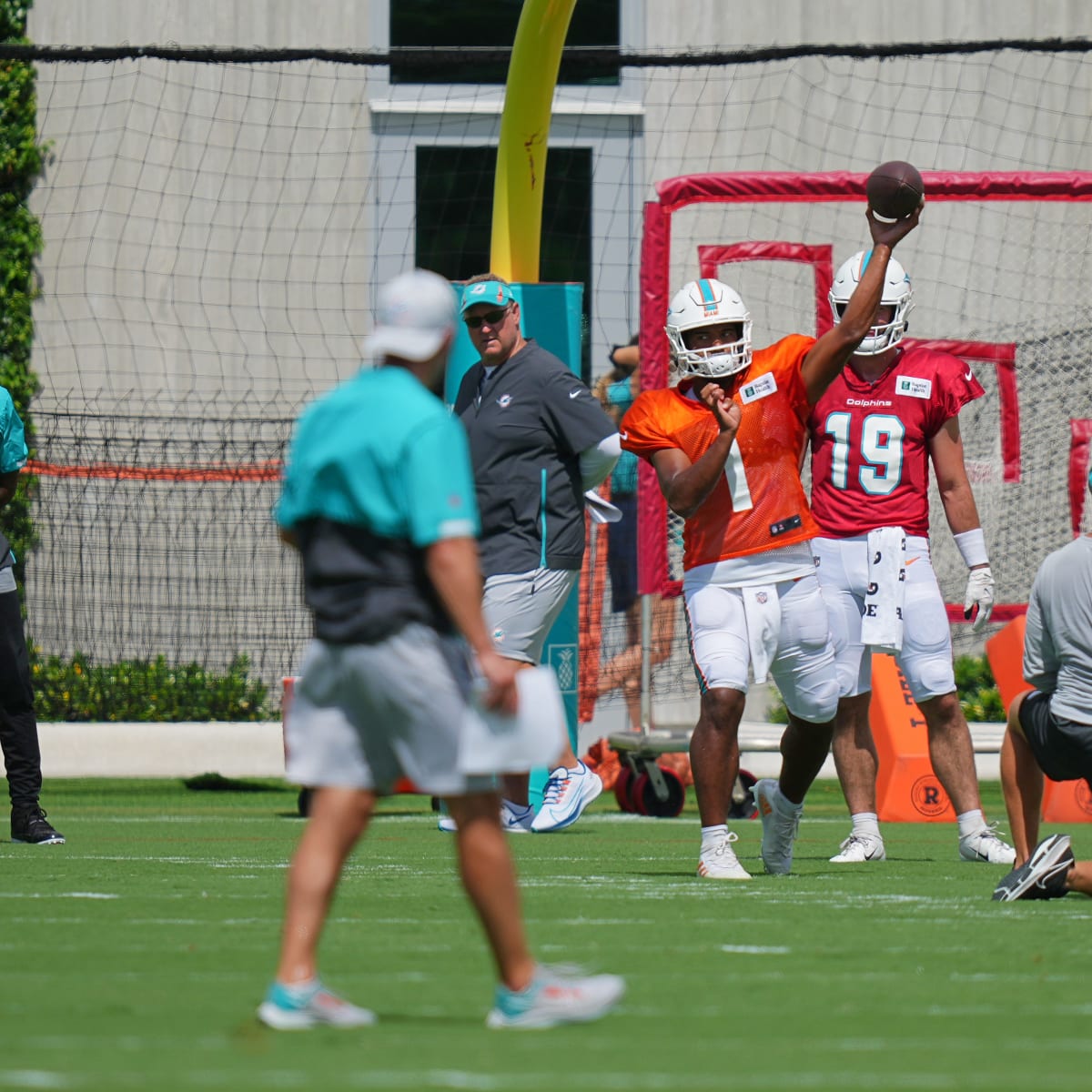 Dolphins orange jersey for practice player of the day tracker