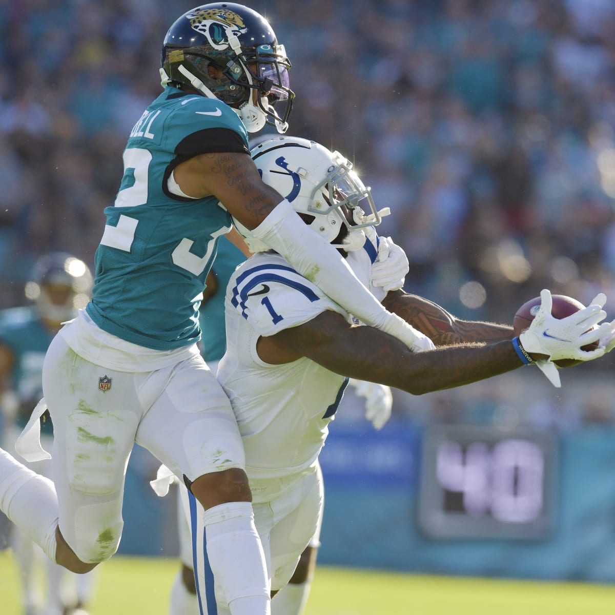 Tyson Campbell Jacksonville Jaguars Game-Used #32 White Jersey vs.  Cincinnati Bengals on September 30 2021