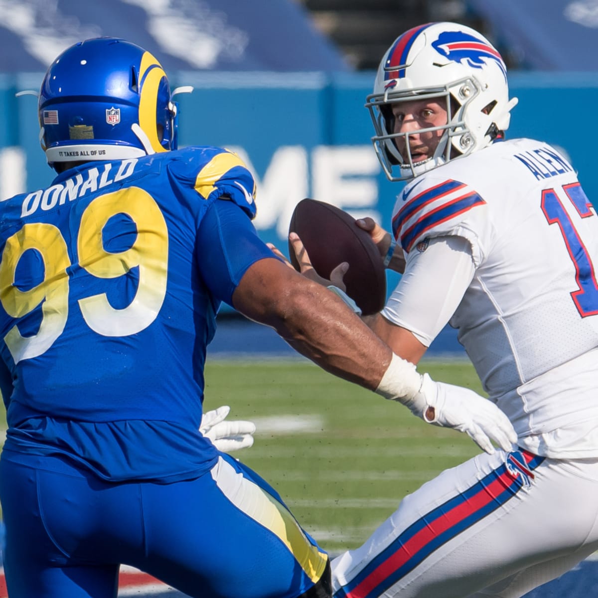 Los Angeles Rams Aaron Donald Calls Buffalo Bills Josh Allen 'Futuristic  Big Ben' - Sports Illustrated LA Rams News, Analysis and More