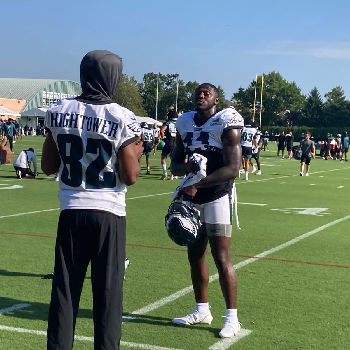 Andre Dillard, Miles Sanders, and J.J. Arcega-Whiteside arrive in  Philadelphia