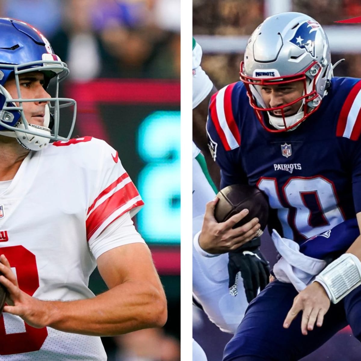 The New York Giants logo is seen on helmets at the bench during an NFL  preseason football game against the New England Patriots at Gillette  Stadium, Thursday, Aug. 11, 2022 in Foxborough