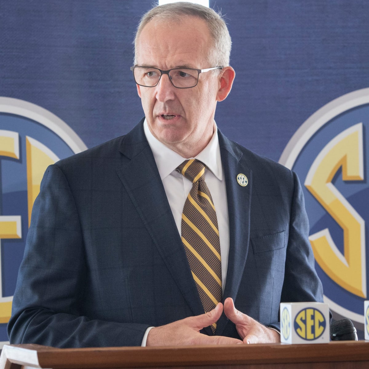 Atlanta, GA, USA. 07th Dec, 2019. SEC Commissioner Greg Sankey