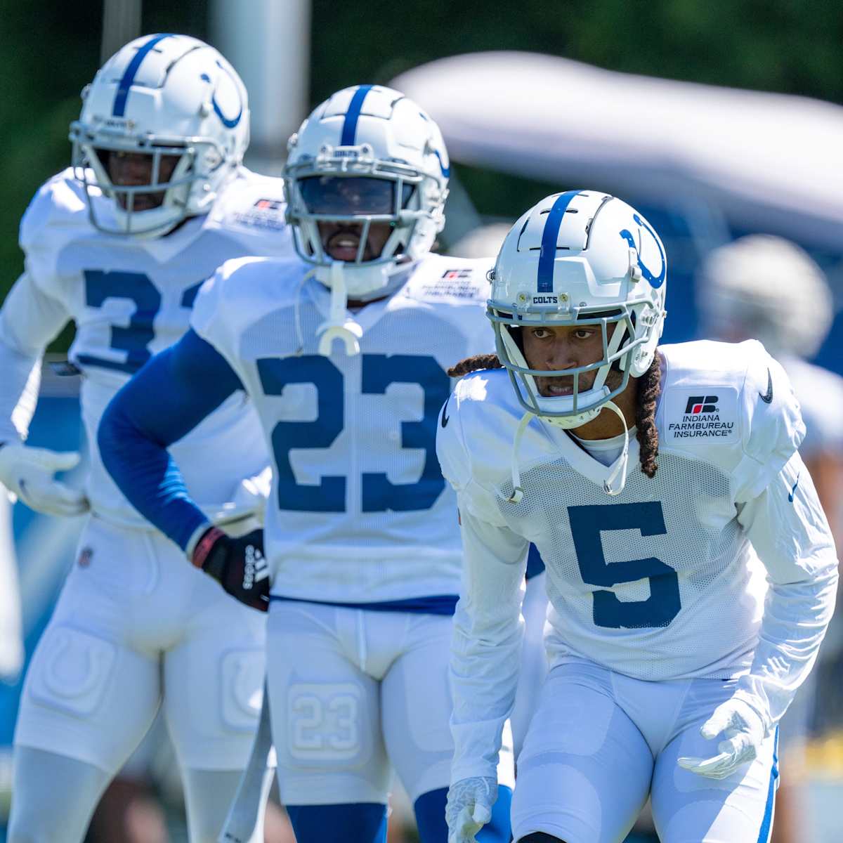 Indianapolis Colts wide receiver De'Michael Harris (12) in action