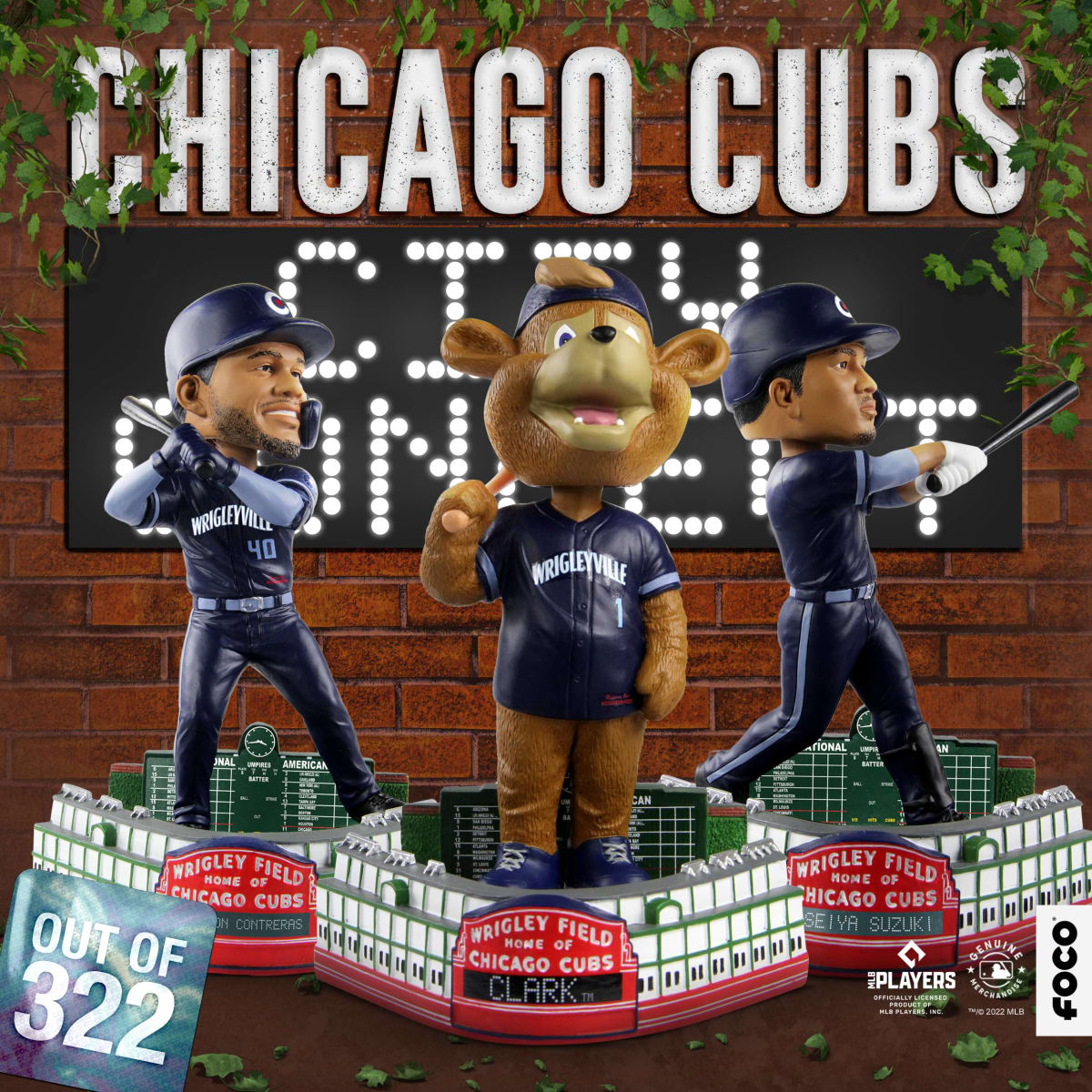 Willson Contreras Chicago Cubs 2022 City Connect Bobblehead Officially Licensed by MLB