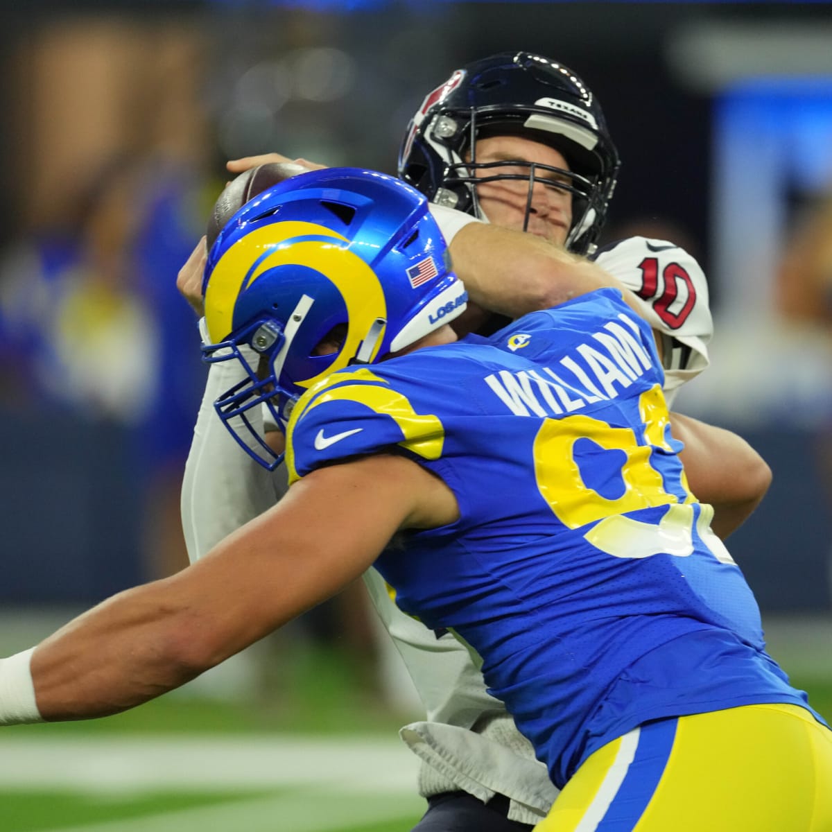 Los Angeles Rams  Featured on Rams Revealed Ep. 103 - Defensive end Jonah  Williams looks back on his long journey from practice squad to starter  alongside Aaron Donald on the defensive line