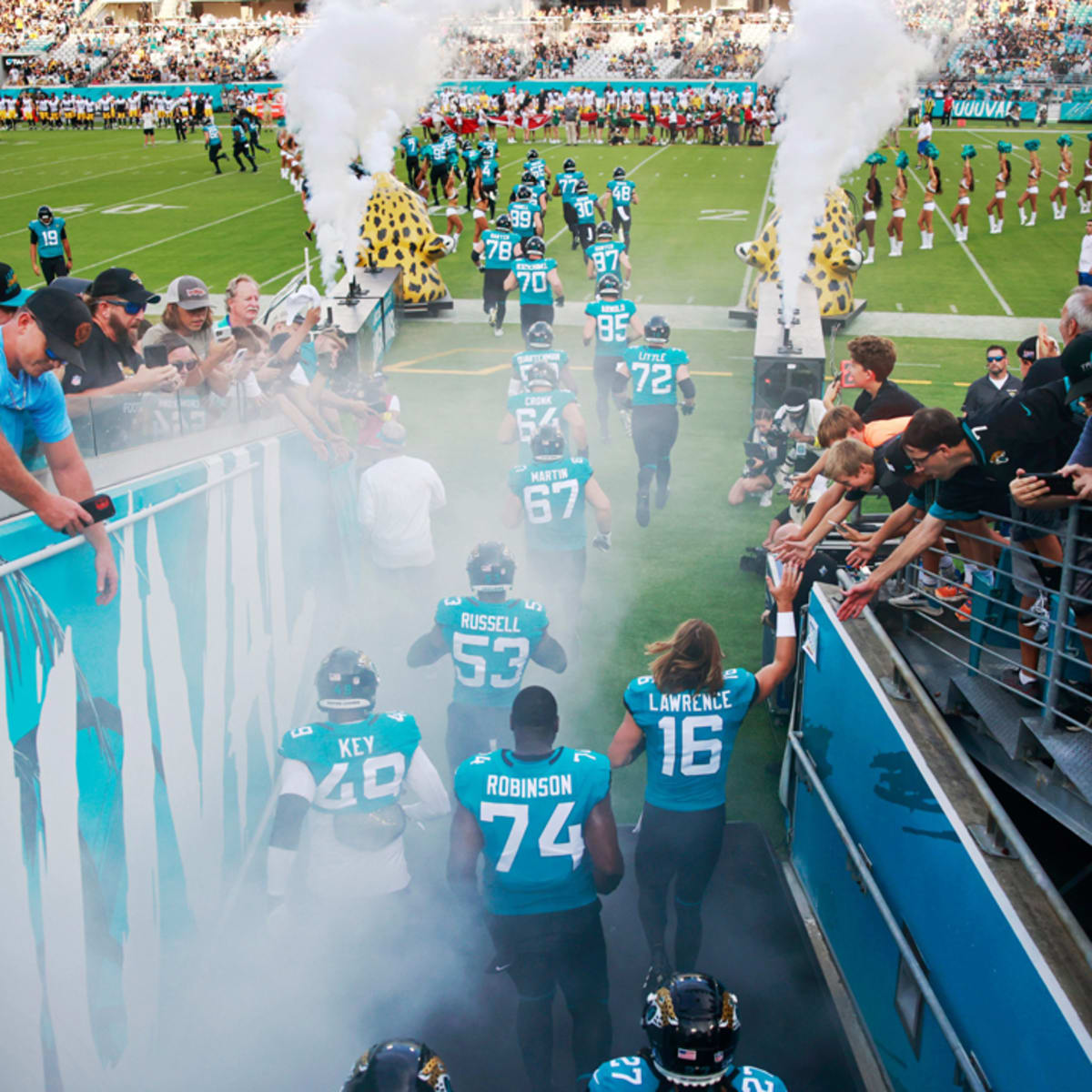 Photo: Steelers versus Jaguars at TIAA Bank Field in Jacksonville, Florida.  - JAP20220820029 