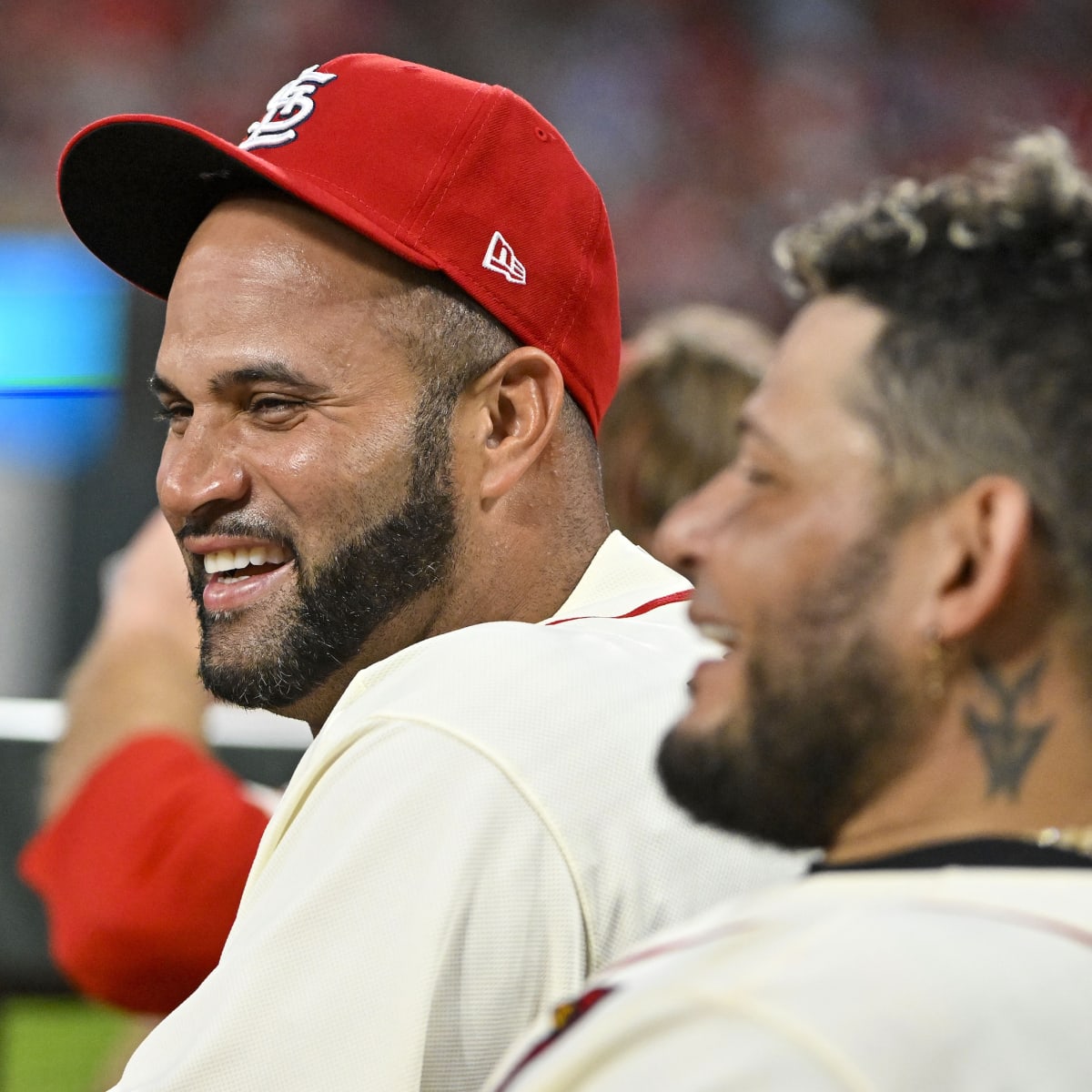 July 2018: St. Louis Cardinals catcher Yadier Molina at Wrigley