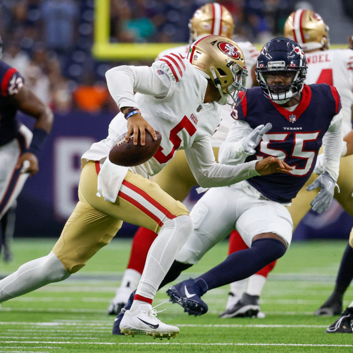 Why the 49ers' rushing attack — not Trey Lance — should be the catalyst to  defeating the Texans - Niners Nation