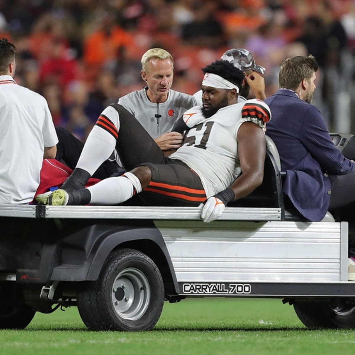 Cleveland Browns lose defensive end Chris Odom, USFL star, to torn ACL