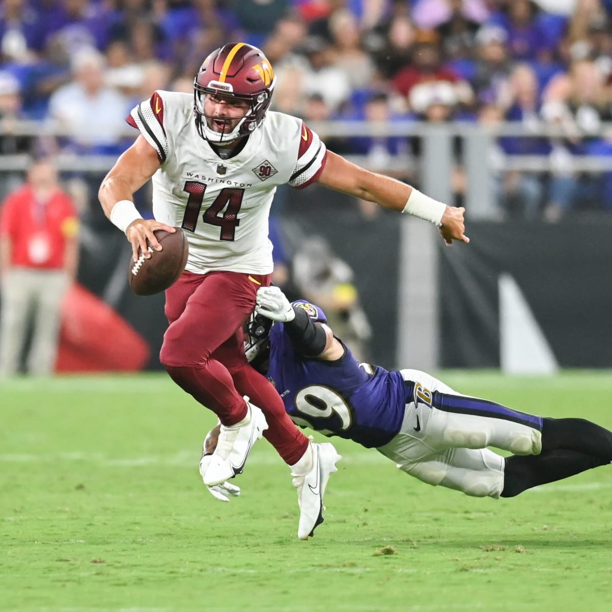 Protect Everybody!' Washington Commanders QB Sam Howell on Practice Fights  vs. Baltimore Ravens - Sports Illustrated Washington Football News,  Analysis and More