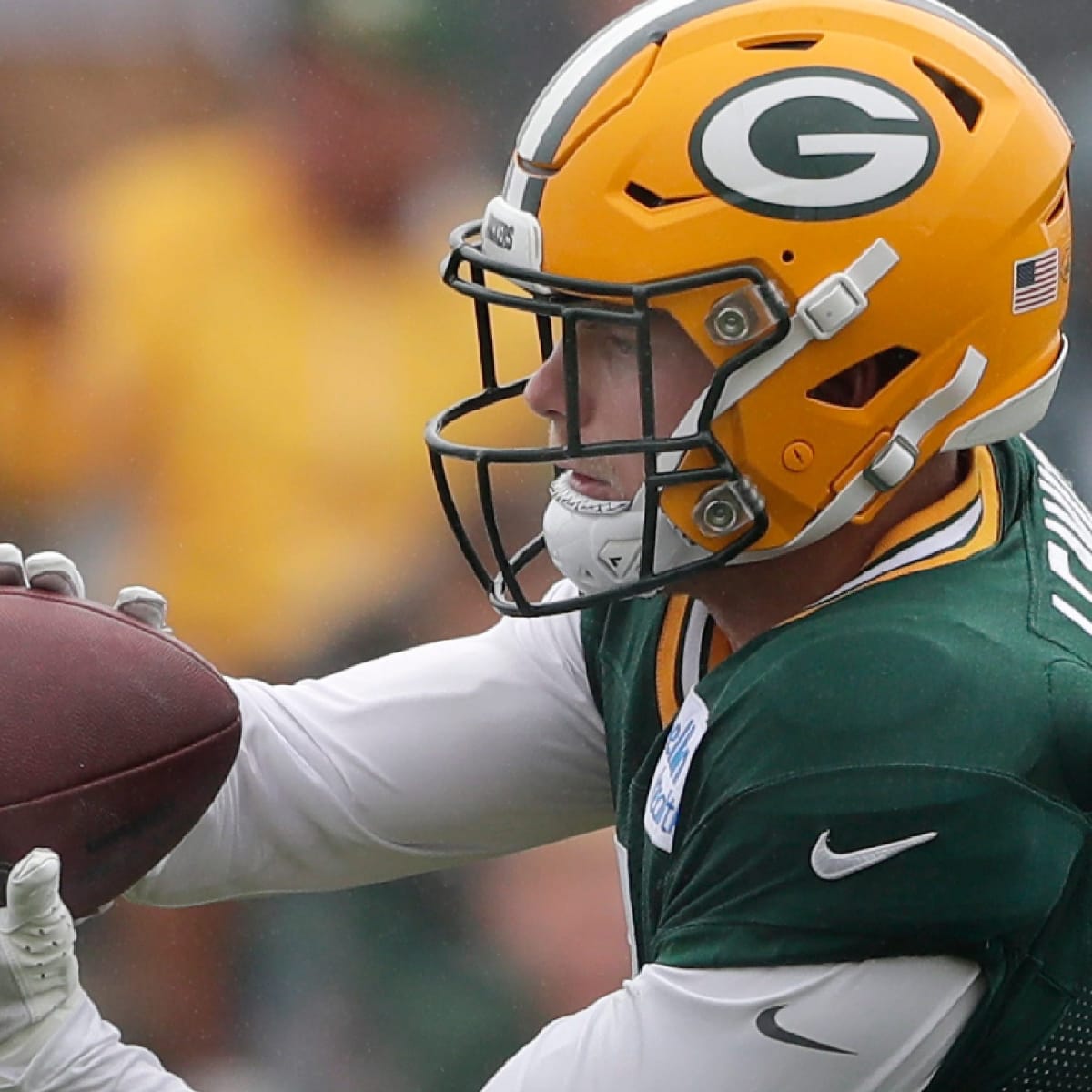 Green Bay Packers safety Dallin Leavitt (6) celebrates during a preseason  NFL football game against the Cincinnati Bengals on Friday, Aug. 11, 2023,  in Cincinnati. (AP Photo/Emilee Chinn Stock Photo - Alamy