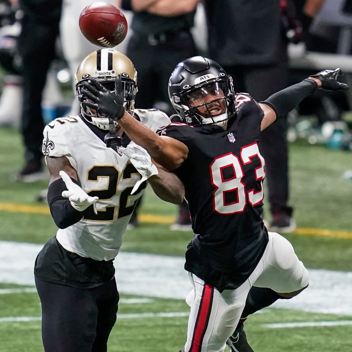 East Rutherford, New Jersey, USA. 12th Dec, 2021. New Orleans Saints tight  end CHAUNCEY GARDNER-JOHNSON (22) is seen at MetLife Stadium in East  Rutherford New Jersey New Orleans defeats New York 30