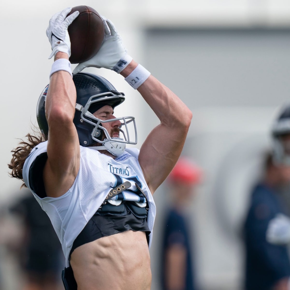 Tennessee Titans wide receiver Cody Hollister (16) runs a drill during NFL  football training camp Wednesday, July 28, 2021, in Nashville, Tenn. (AP  Photo/Mark Zaleski Stock Photo - Alamy