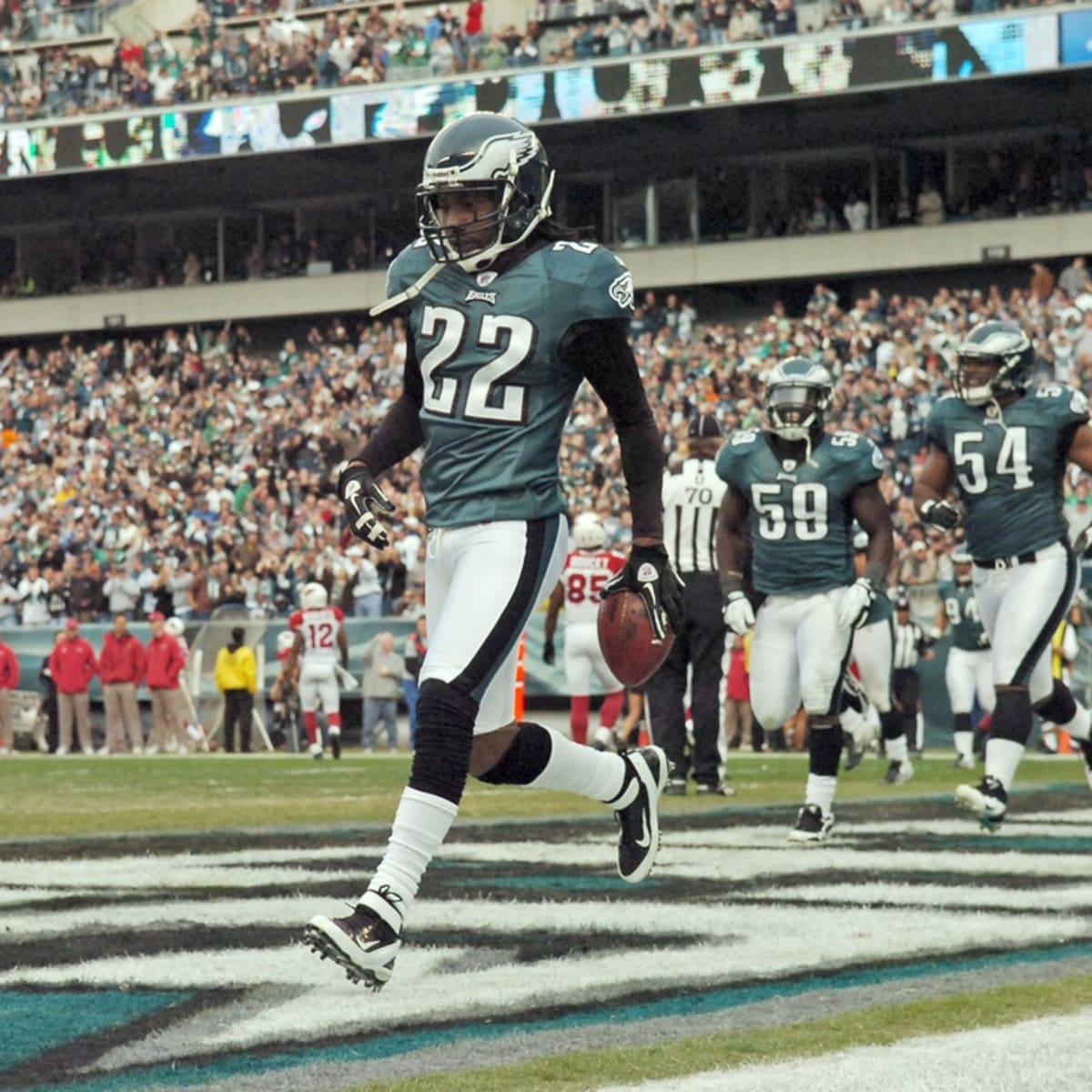 Philadelphia Eagles Asante Samuel walks off the field at the end