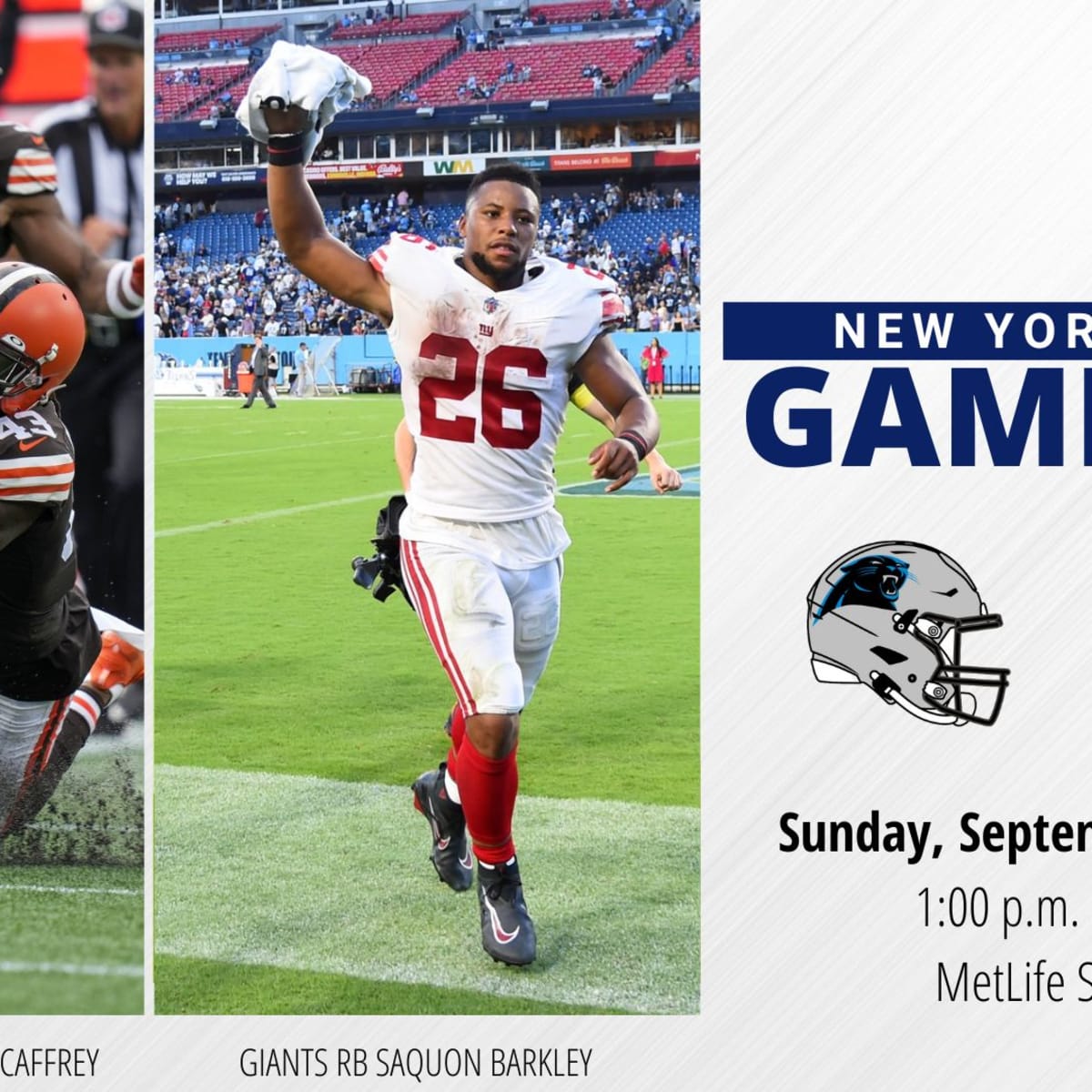 How to watch New York Giants vs Carolina Panthers: NFL Week 2 time