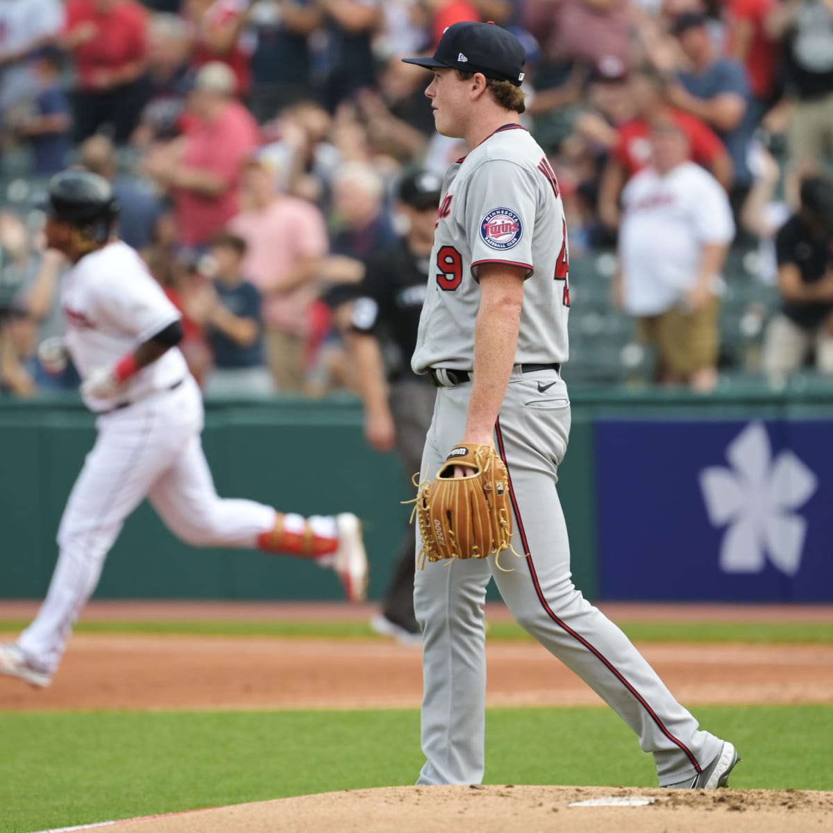 Matt Wallner of the Minnesota Twins looks on against the Chicago News  Photo - Getty Images