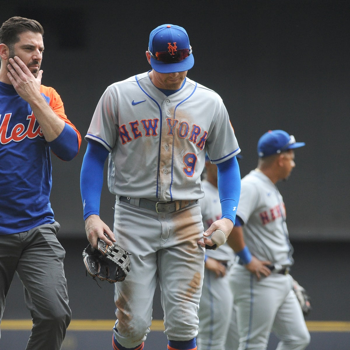 Brandon Nimmo exits with injury, 09/04/2021