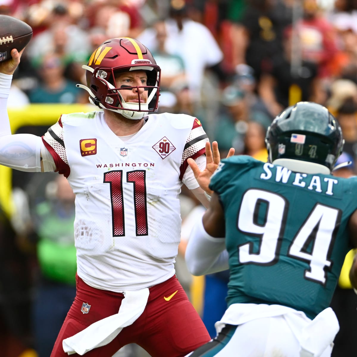 Wentz, Commanders sacked by Eagles at home 24-8