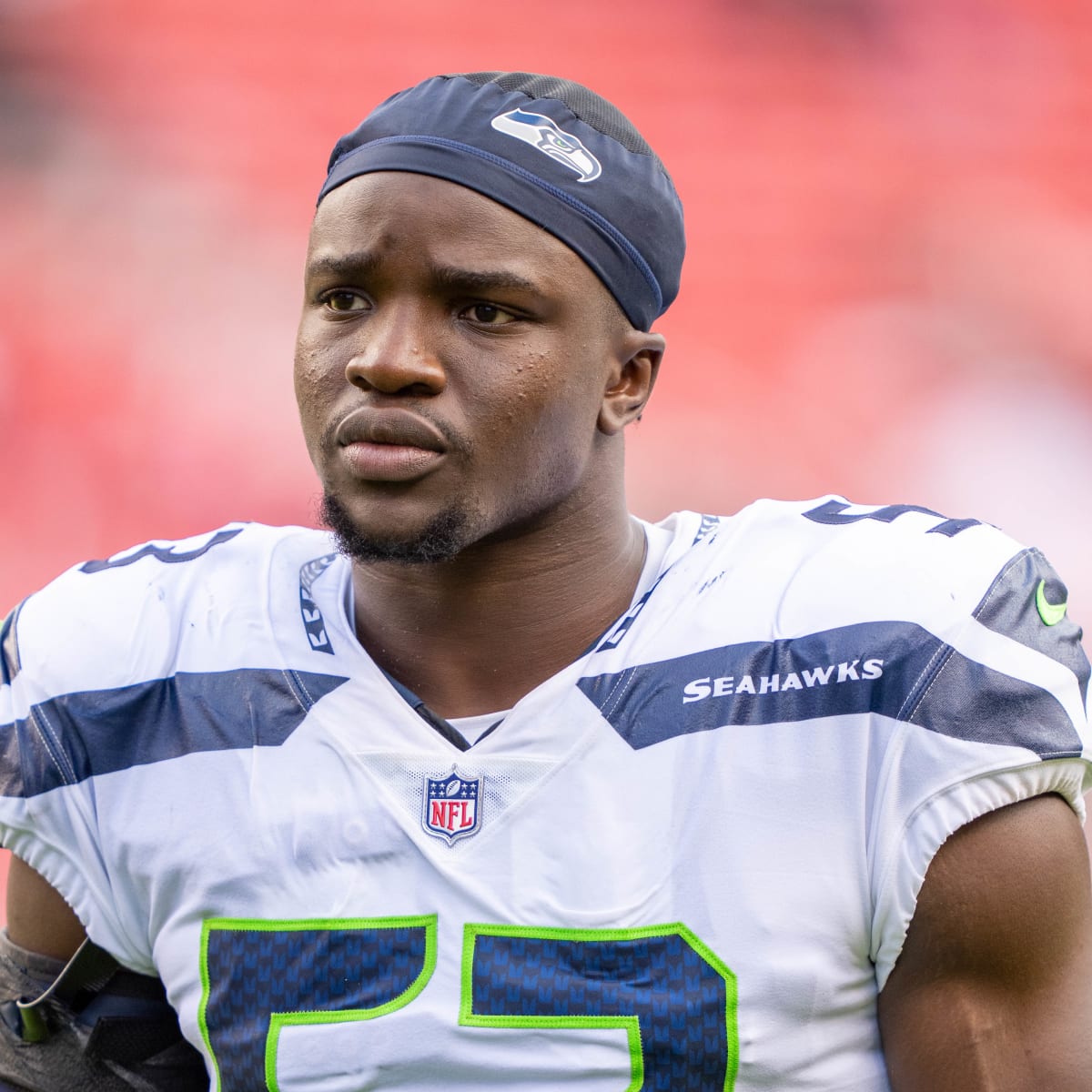 Seattle Seahawks defensive end Darryl Johnson (40) defends against the San  Francisco 49ers during an NFL football game, Sunday, Sept. 18, 2022 in  Santa Clara, Calif. (AP Photo/Lachlan Cunningham Stock Photo - Alamy