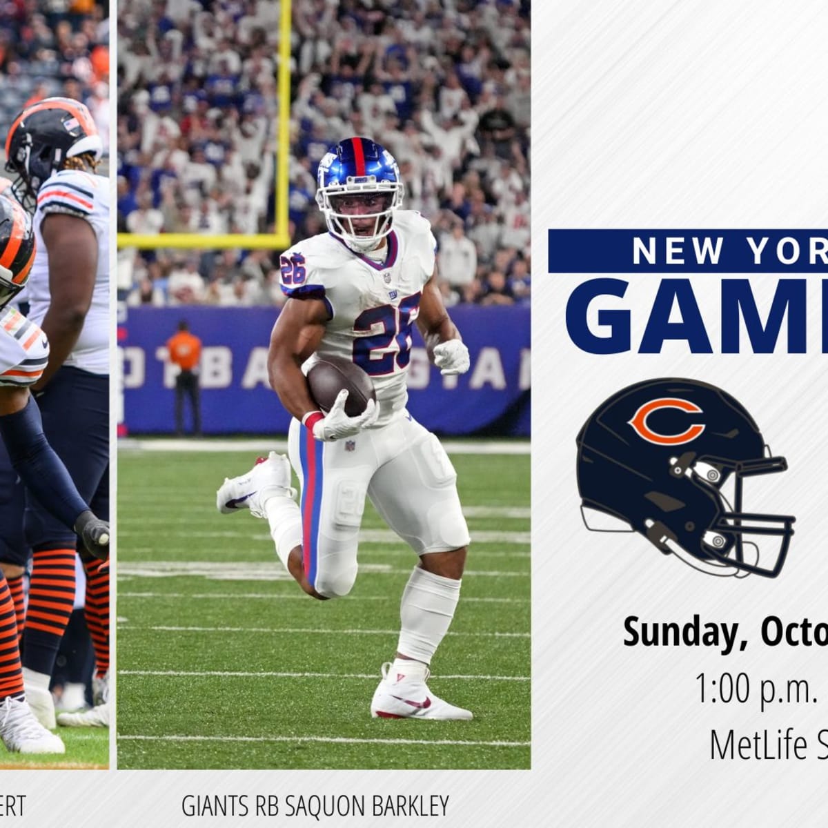 New York Giants vs. Chicago Bears: How to Watch, Odds, History and More -  Sports Illustrated New York Giants News, Analysis and More