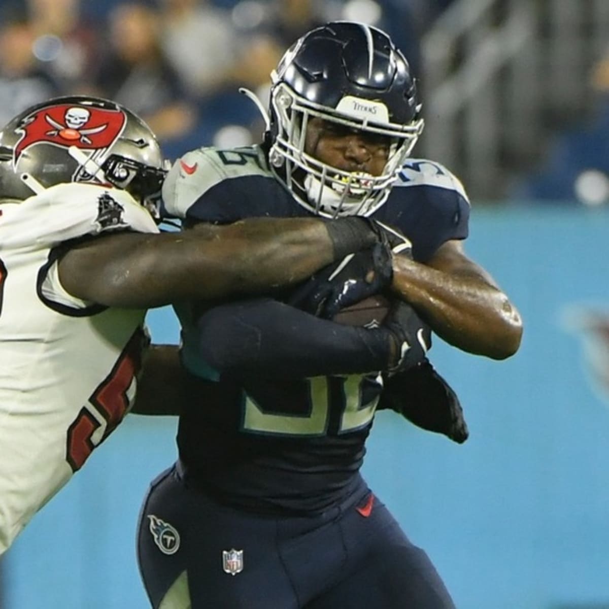 Tennessee Titans running back Julius Chestnut powers his way in for a  3-yard TD