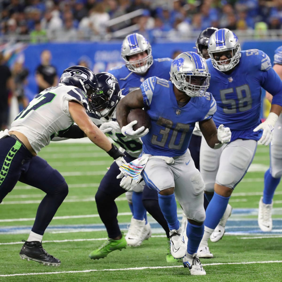 Detroit Lions Jamaal Williams ties Barry Sanders team touchdown record -  Sports Illustrated Detroit Lions News, Analysis and More