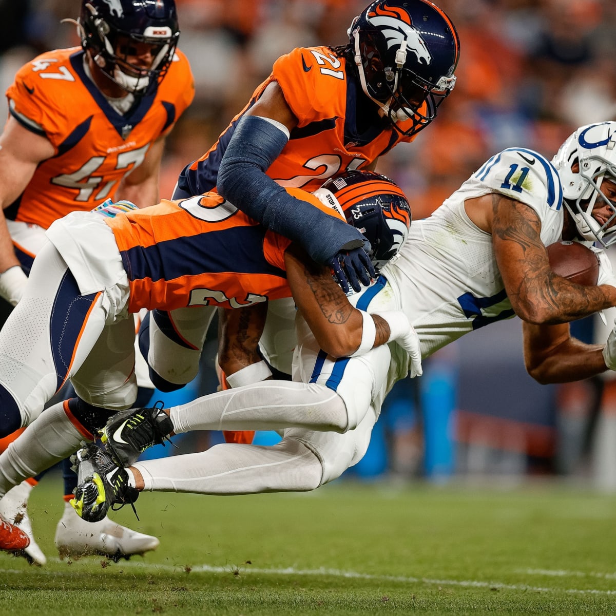 Colts grind out 12-9 win over Broncos in injury-filled game