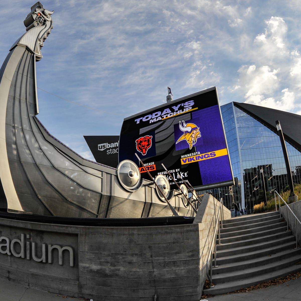 Minnesota Vikings Long-Boat in front of US Bank Stadium in…