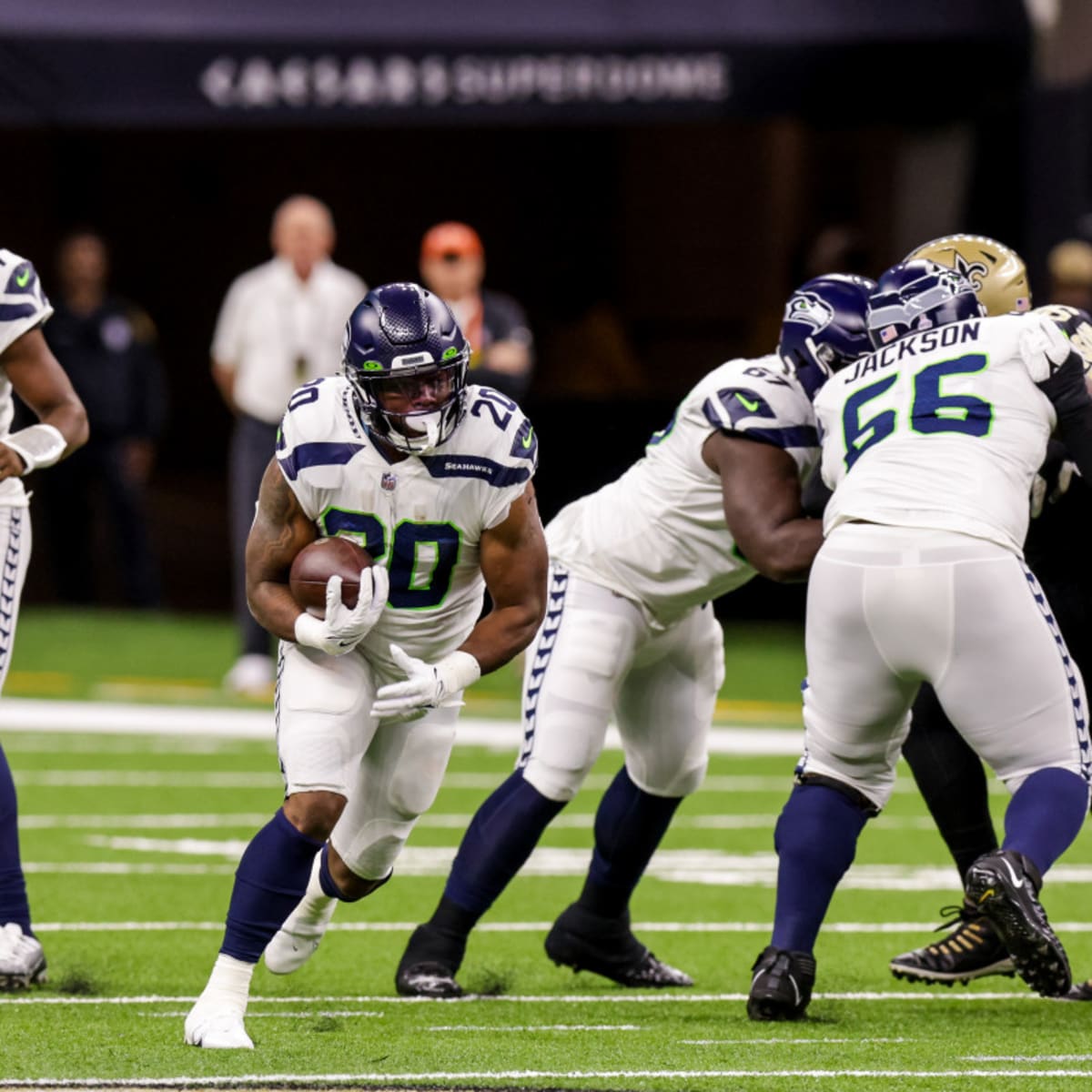 Rashaad Penny was breaking ankles on the way to the end zone