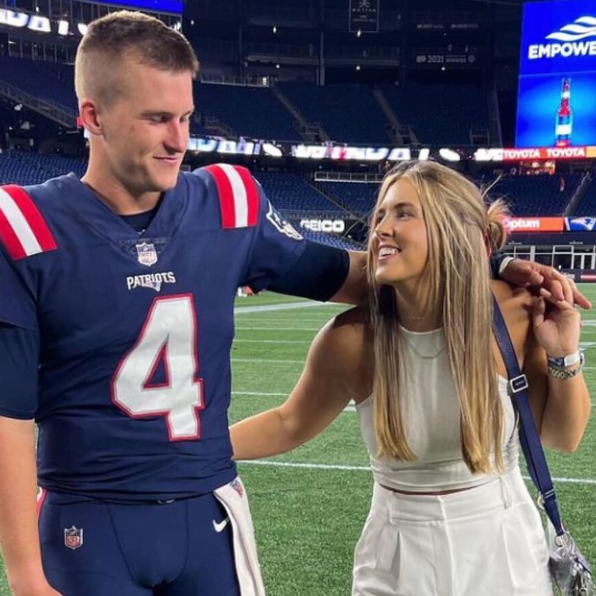 Patriots QB Bailey Zappe gets engaged to girlfriend Hannah Lewis