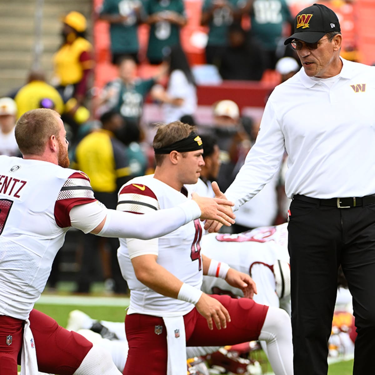 Washington Commanders 'Going to Ride' With Carson Wentz & His  Interceptions, Says Coach Ron Rivera - Sports Illustrated Washington  Football News, Analysis and More