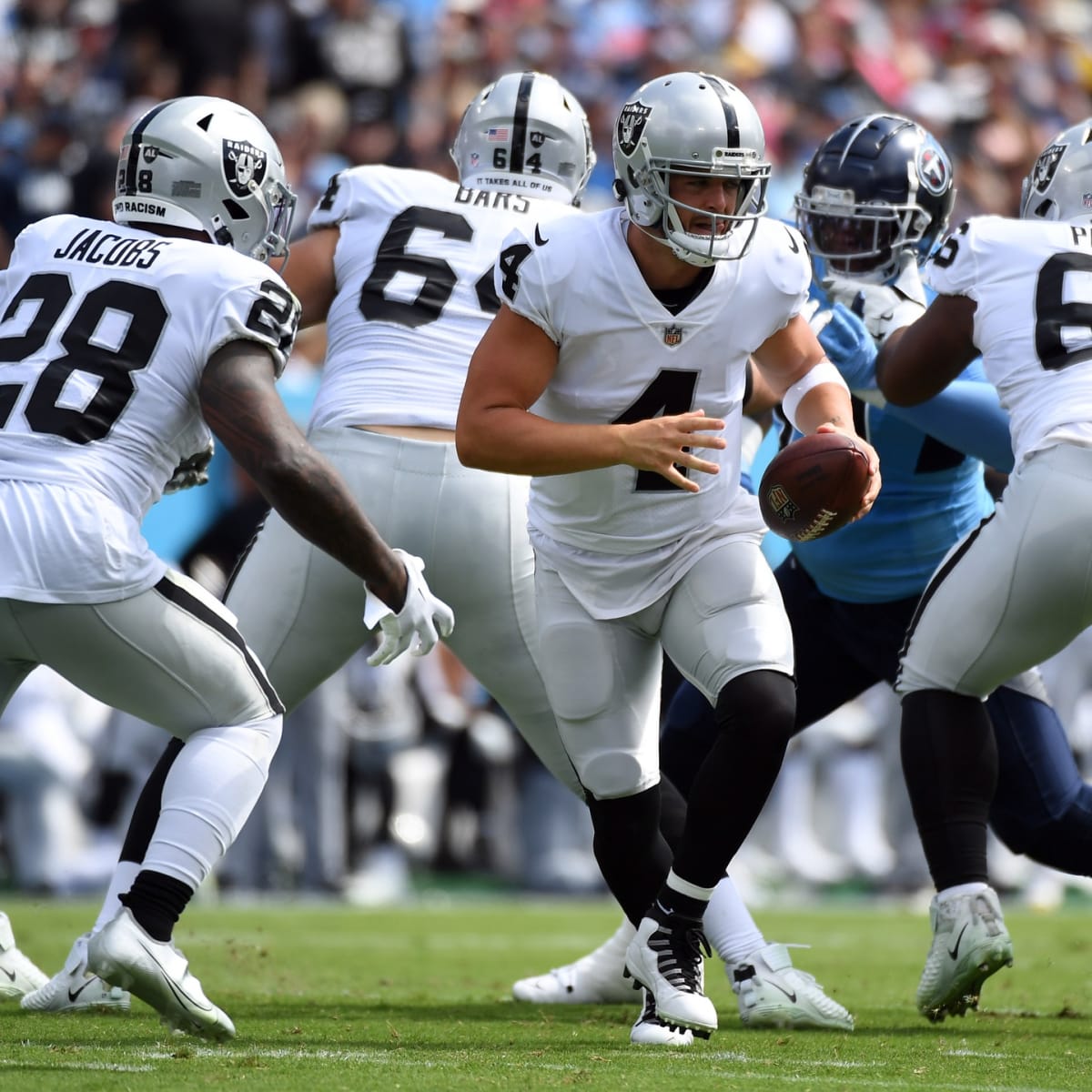 Raiders offensive line starting to 'settle in' now with very positive  results